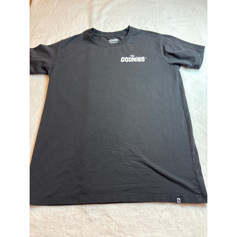 Rags The Goonies Mens Large T-Shirt Charcoal Grey Skull Crossbones Graphic Tee